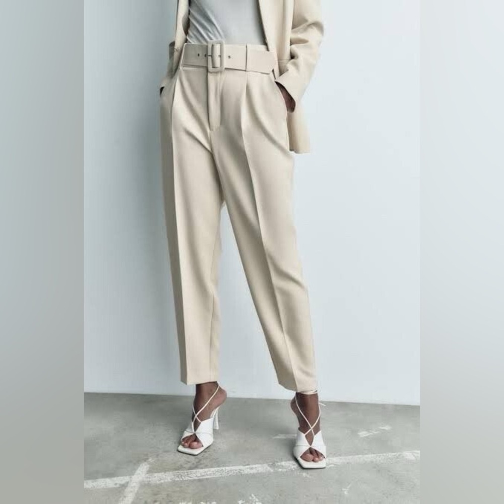 Zara Cream Women's Pants Workwear